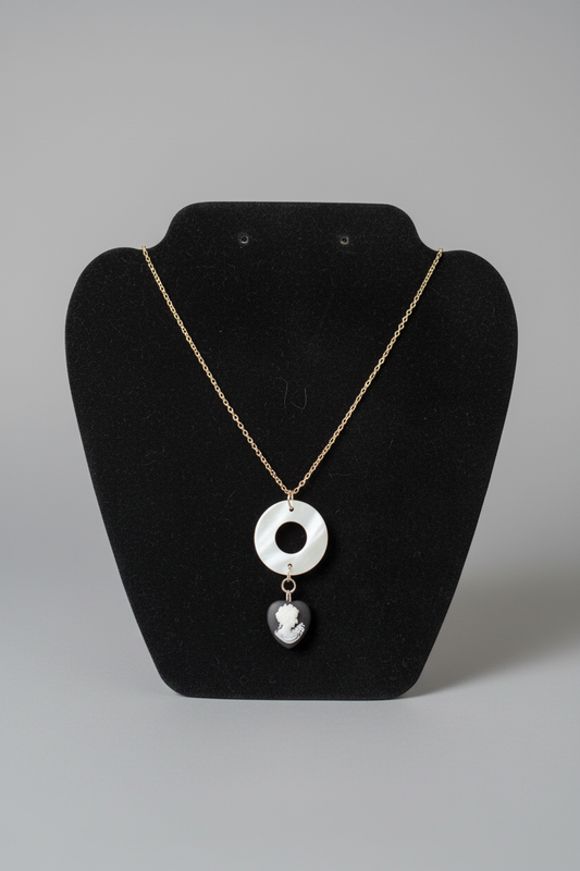 Enhanced Necklace on Stand - Gold